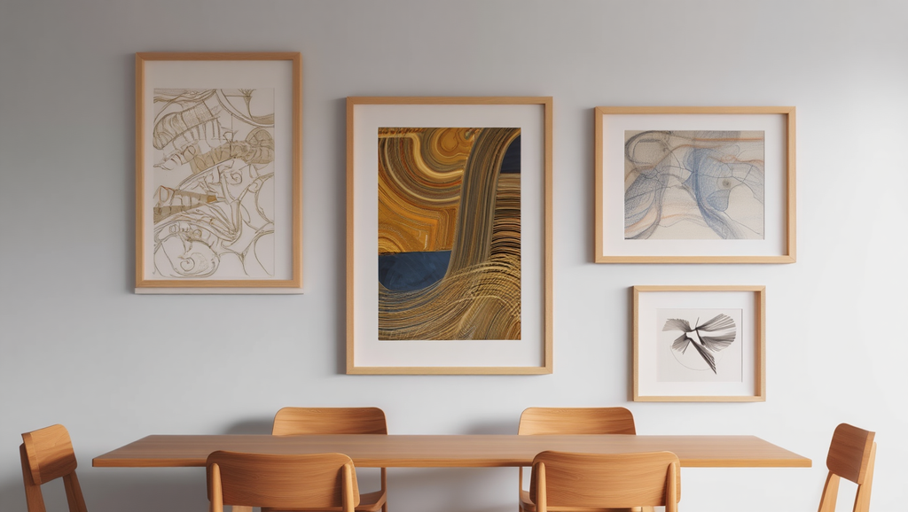 Da Vinci Abstract – Living Room Set of 4 Inspired Prints