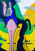 Female Rider – Ernst Ludwig Kirchner Poster | Expressionist Figurative & Equestrian Art Print - Hakyarts