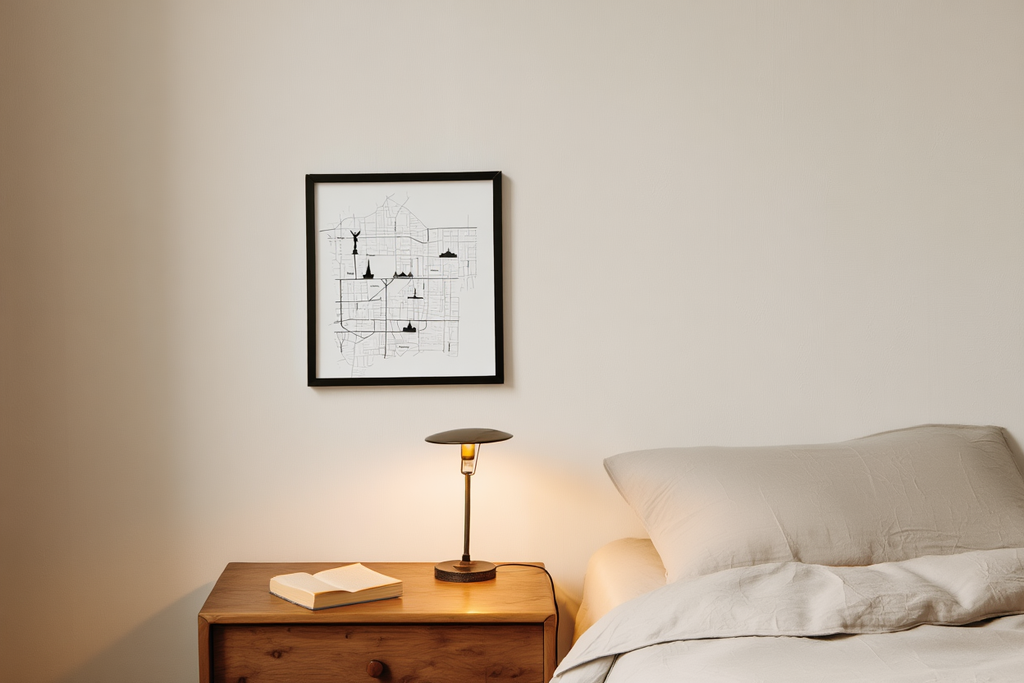 Mexico City Map Poster – Minimalist Black & White Urban Wall Art Print