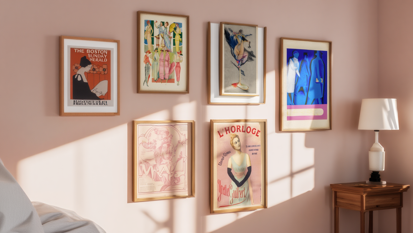 Elegant Nostalgia – 6-Piece Vintage Wall Art Set