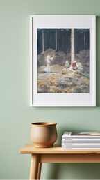 Two Trolls – John Bauer (1909) | Scandinavian Folklore Art Print - Hakyarts