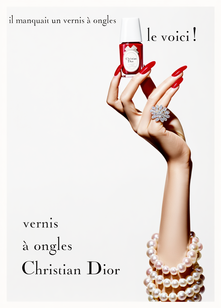 Vintage Christian Dior Poster - Vernis à ongles II