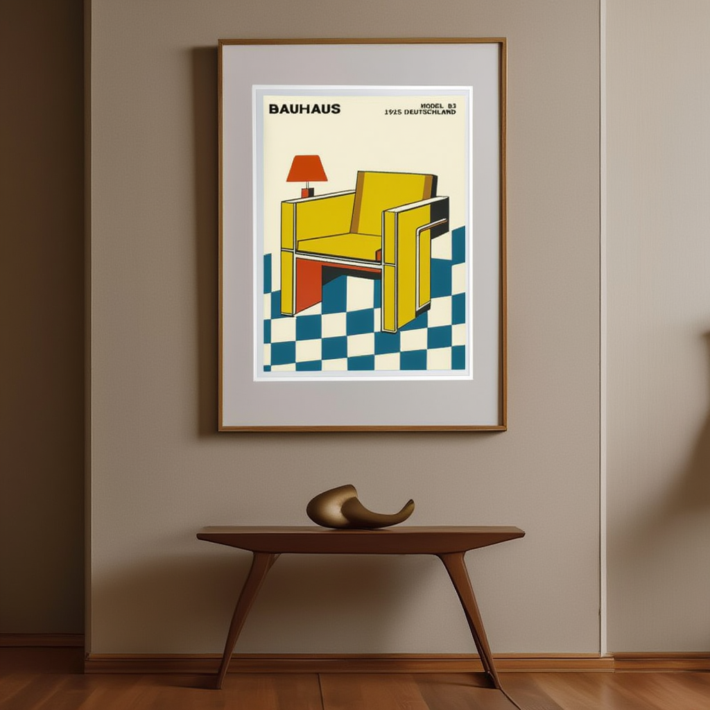Bauhaus Deutschland Model 1983 Art Print – Modernist Minimalist Wall Art