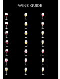 Wine Guide Poster – Illustrated Wall Art for Wine Lovers - Hakyarts