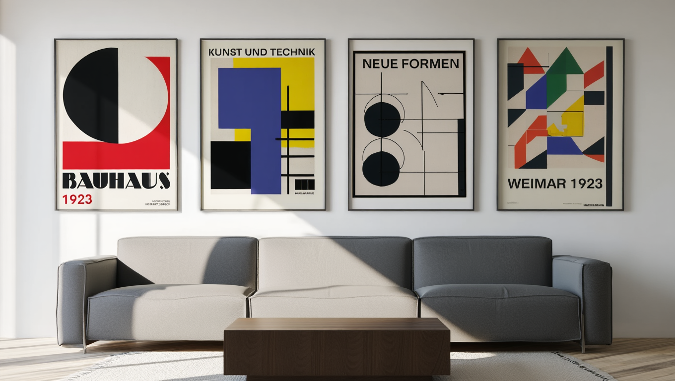 Bauhaus Wall Art – Set of 4 Prints