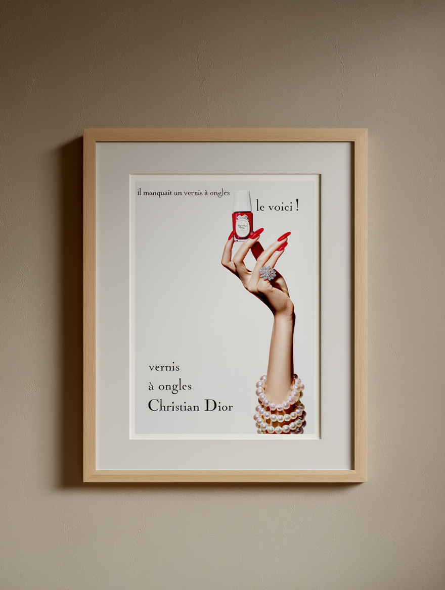 Vintage Christian Dior Poster - Vernis à ongles II