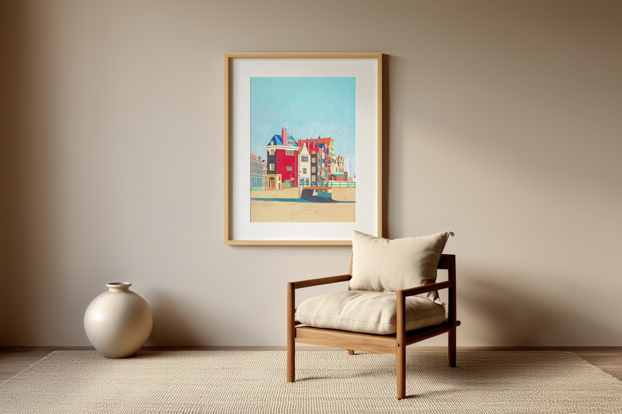 Amsterdam, Rokin – Carl Grossberg (1925) | Modernist Urban Landscape Art Print