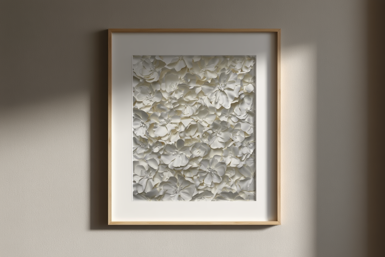 Floral Paper Texture – Botanical Pattern Wall Art