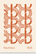 Set of 4 Wall Art Prints – Orange Maximalist, Bauhaus Geometric & Abstract Flow Collection