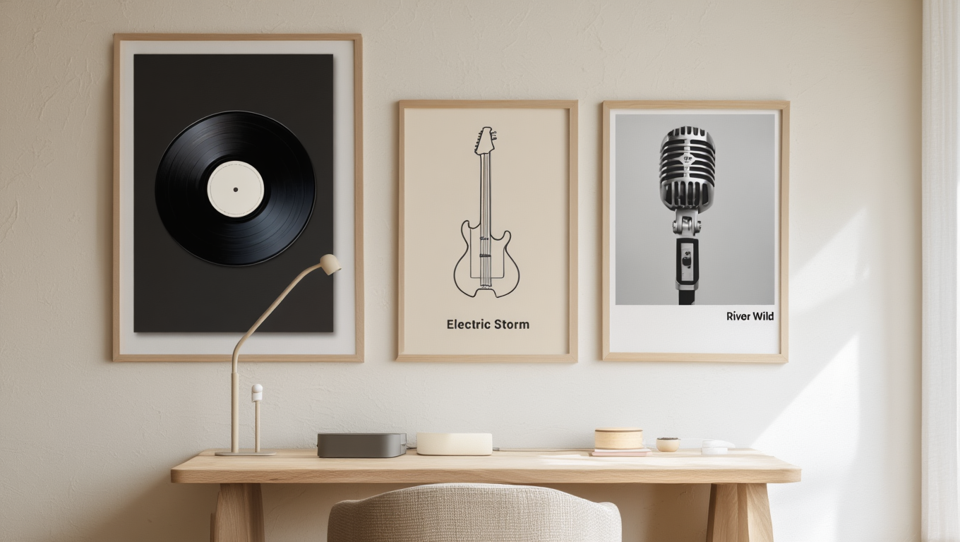 Music Gallery – Japandi Home Office Set of 3
