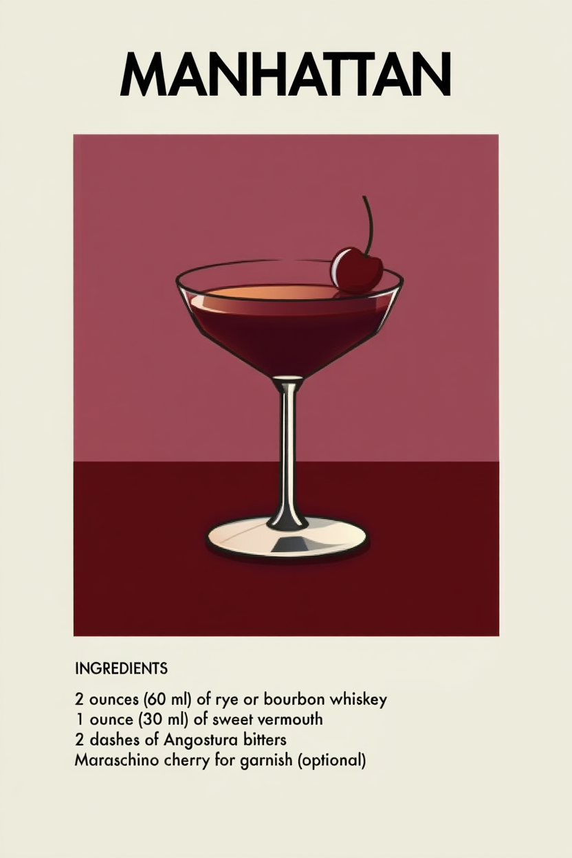 4 Retro Cocktail Prints – Colorful Bar & Kitchen Wall Art