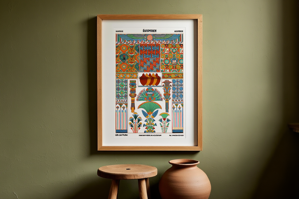 Auguste Racinet – Égyptien Print – XVI Century Vintage Historical Art Poster