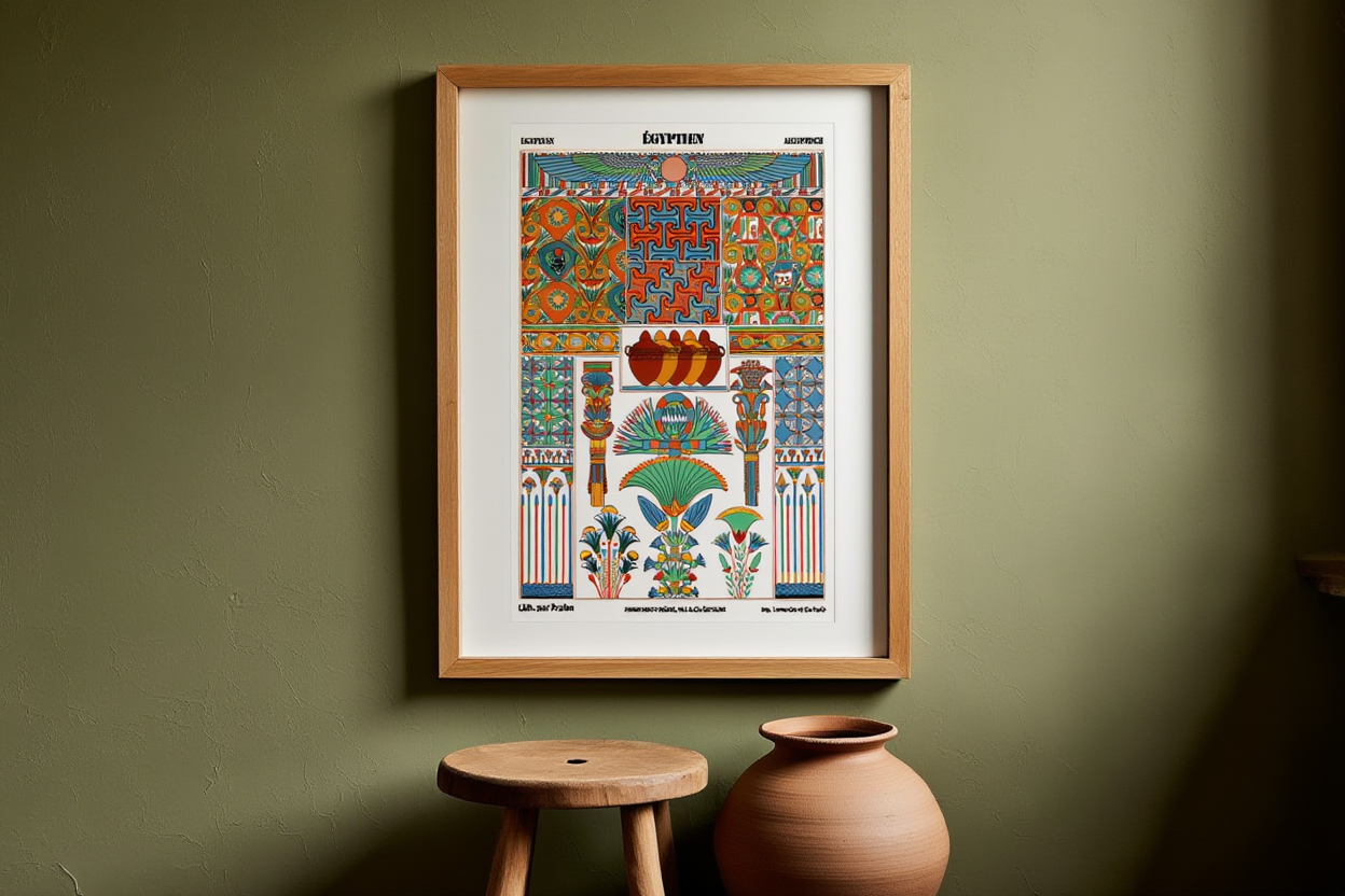 Auguste Racinet – Égyptien Print – XVI Century Vintage Historical Art Poster