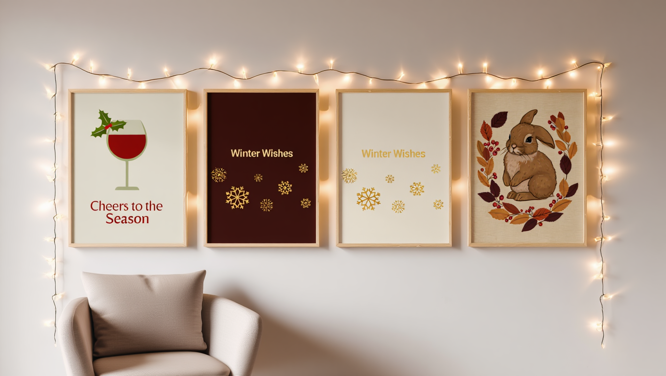 Festive Cheer – 4 Christmas Prints