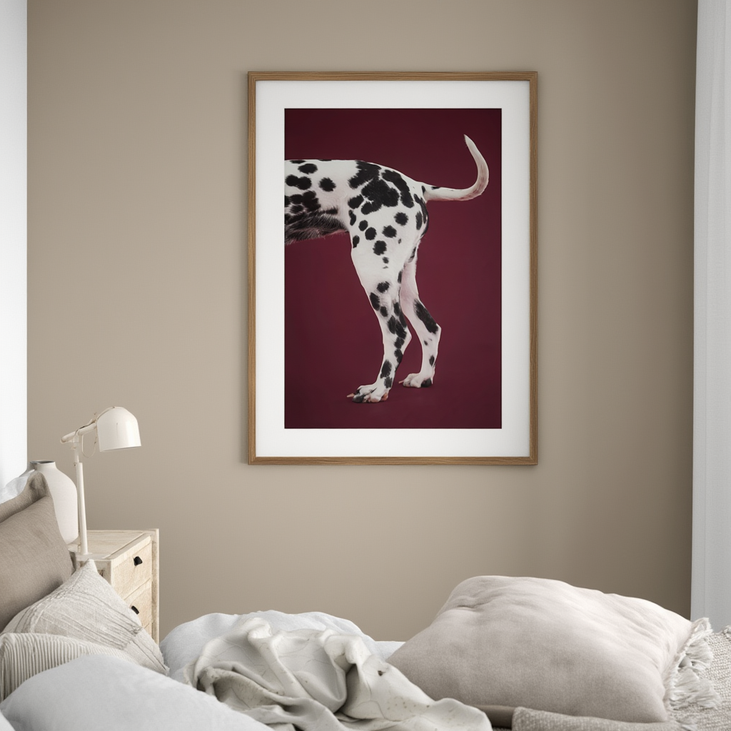 Dalmatian Loyal Dog Wall Art Print – Charming Canine Illustration for Modern Home
