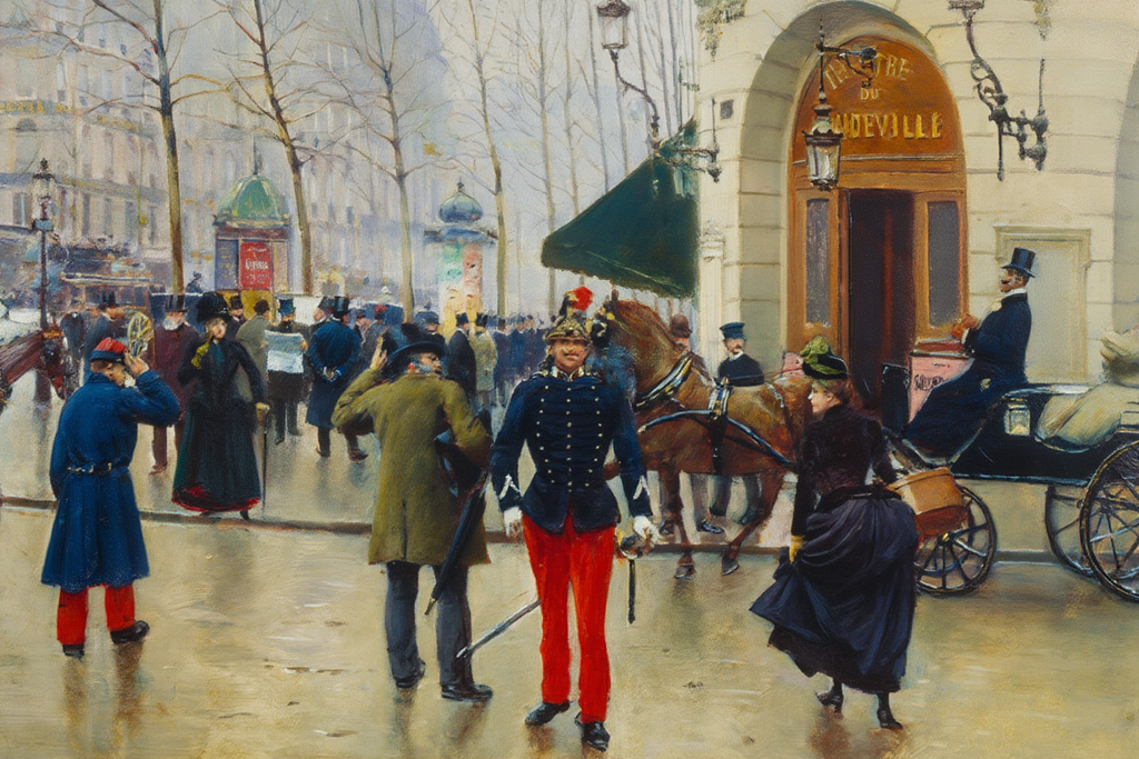 Jean Béraud  - Le Boulevard des Capucines et le Théâtre du Vaudeville
