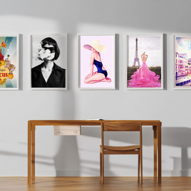 Retro Chic – 5-Piece Mid-Century Wall Art Set