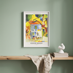 Courtyard of the Country House, St Germain by August Macke – Expressionist Art Print