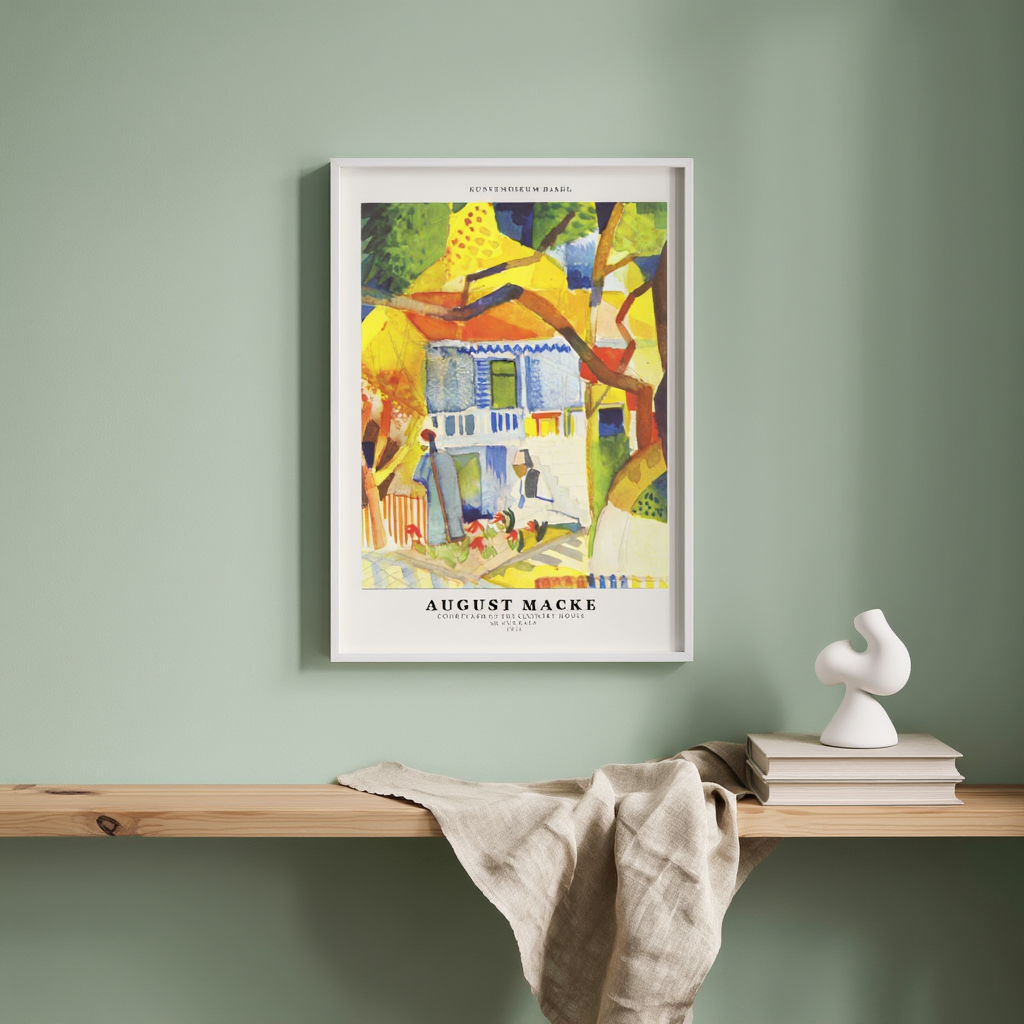 August Macke - Courtyard of the Country House, St Germain Poster