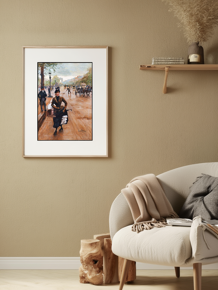 Jean Béraud  - La Modiste Sur Les Champs Elysées