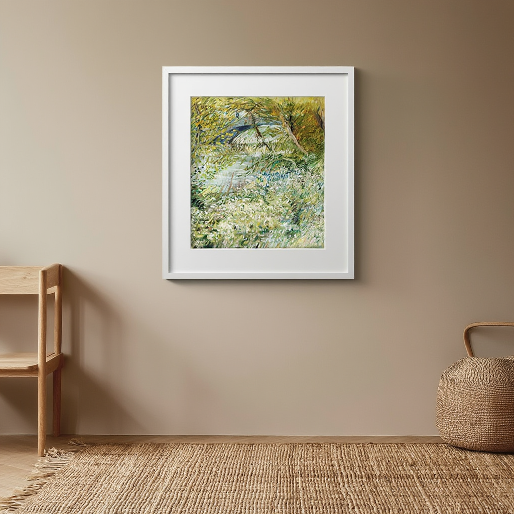 Vincent Van Gogh - River Bank in Springtime Poster