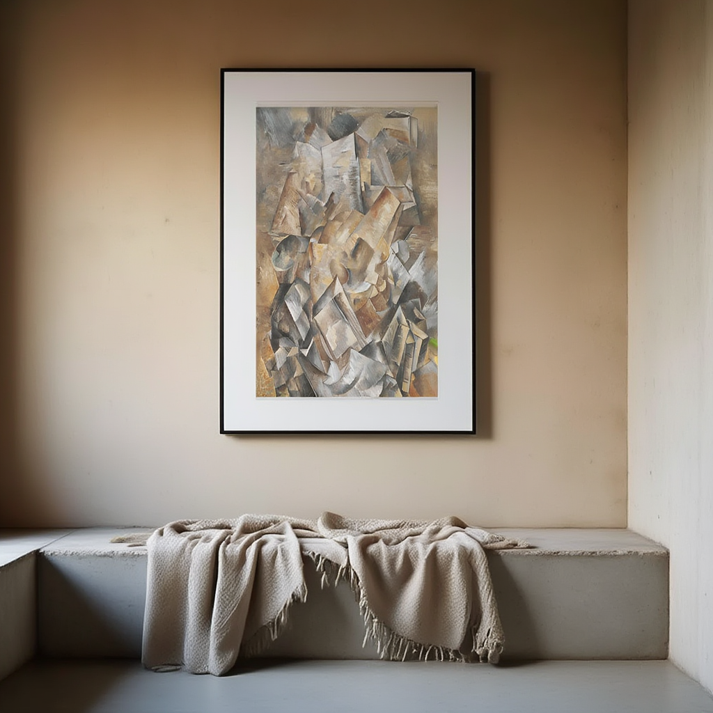 Still Life with Metronome by Georges Braque – Vintage Cubist Still Life Wall Art Print