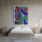 Sapphire Forms – Minimalist Abstract Poster