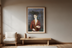 Self Portrait in a Velvet Dress by Frida Kahlo – Surrealist Figurative Art Print