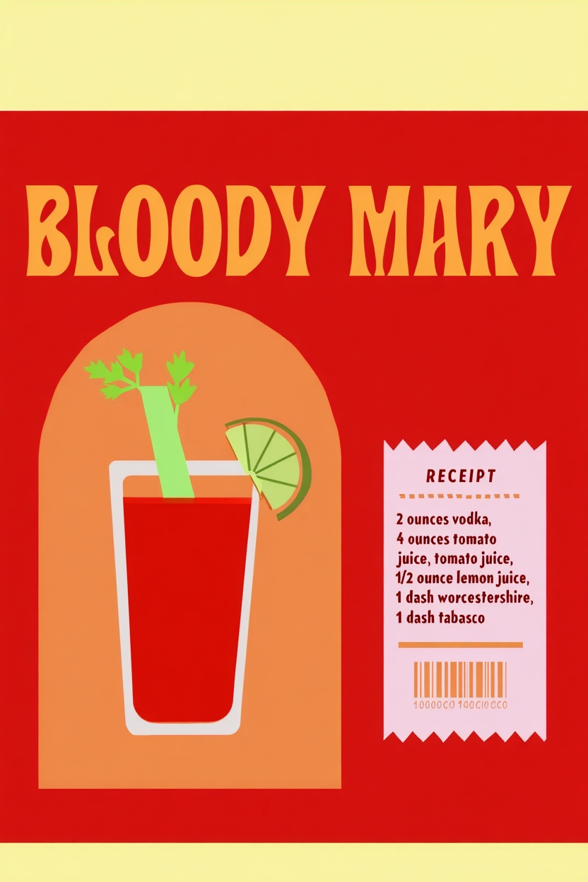 Vibrant Retro Cocktail Posters – 4-Piece Kitchen Wall Art