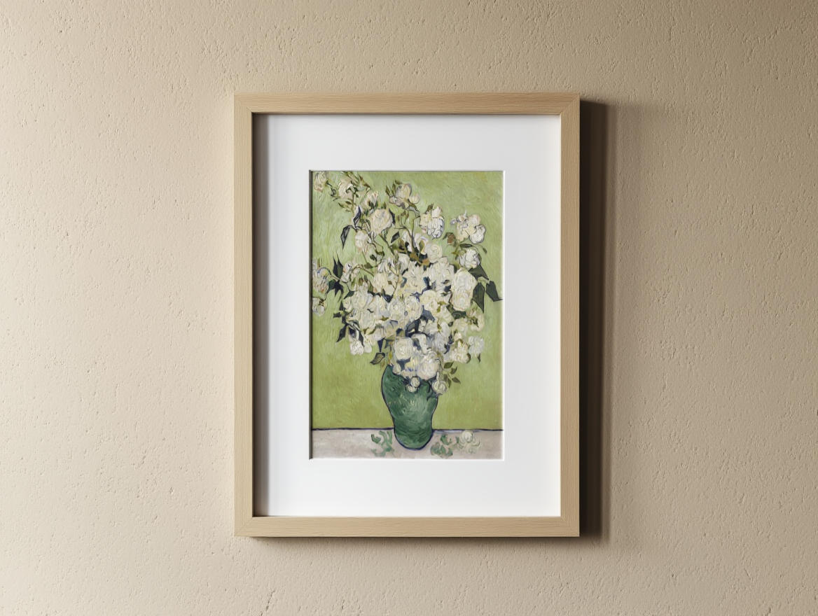 Vincent Van Gogh – Vase with Pink Roses - Elegant Post-Impressionist Art Print