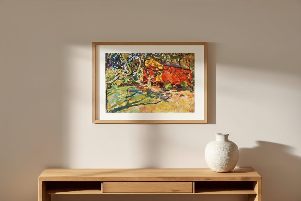 Edvard Weie – Old Garden, Frederiksværk Poster | Danish Expressionist Landscape Art Print