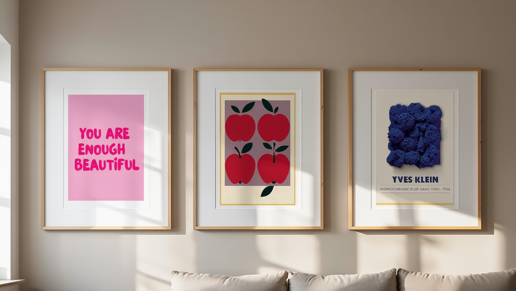 Minimalist Gallery Wall – 3 Art Prints for Home & Office
