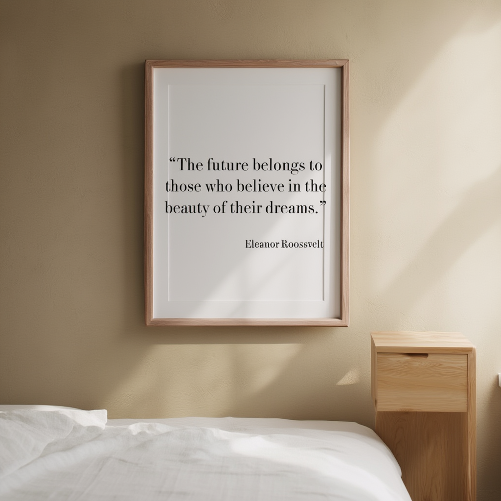 The Future Belongs To Those Who Believe In The Beauty of Their Dreams Poster