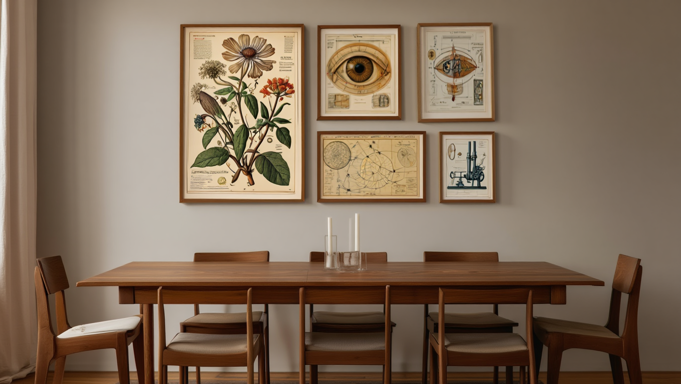 Curiosity & Discovery – Vintage Science Office Set of 5 Prints