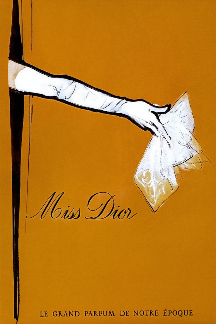 Vintage Miss Dior Poster – Le Grand Parfum de Notre Époque | Advertising Art Print