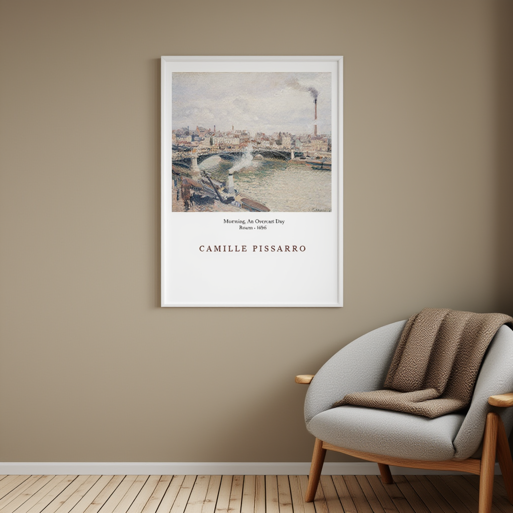 Camille Pissarro - Morning, An Overcast Day, Rouen Poster
