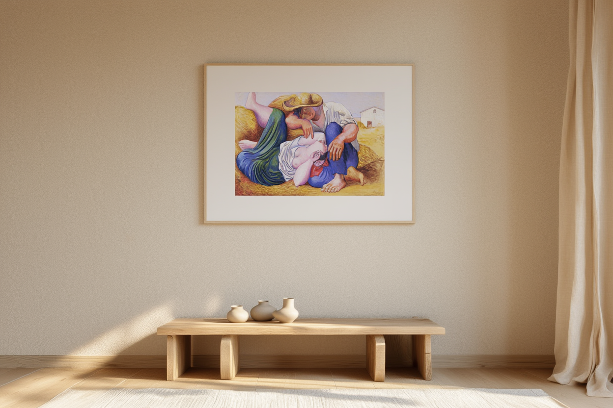 Sleeping Peasants by Pablo Picasso – Vintage Spanish Cubist Art Print