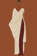 Ethereal Woman Geometry in Motion – Modern Geometric Abstract Wall Art Print
