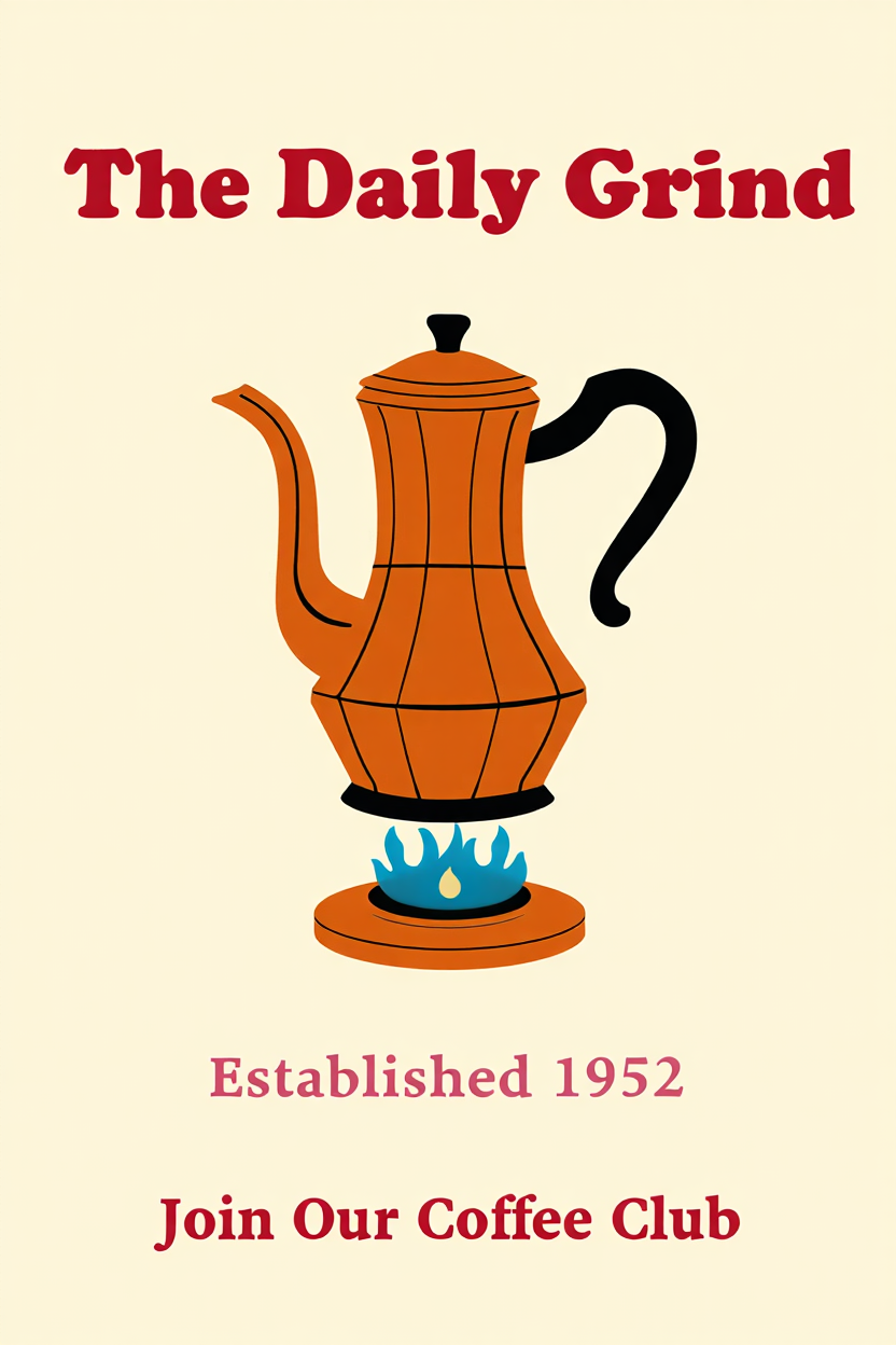 6 Retro Kitchen Posters – Pasta, Pizza & Coffee Love Canvas Prints in Red & Pink Tones for Living Room & Dining Decor