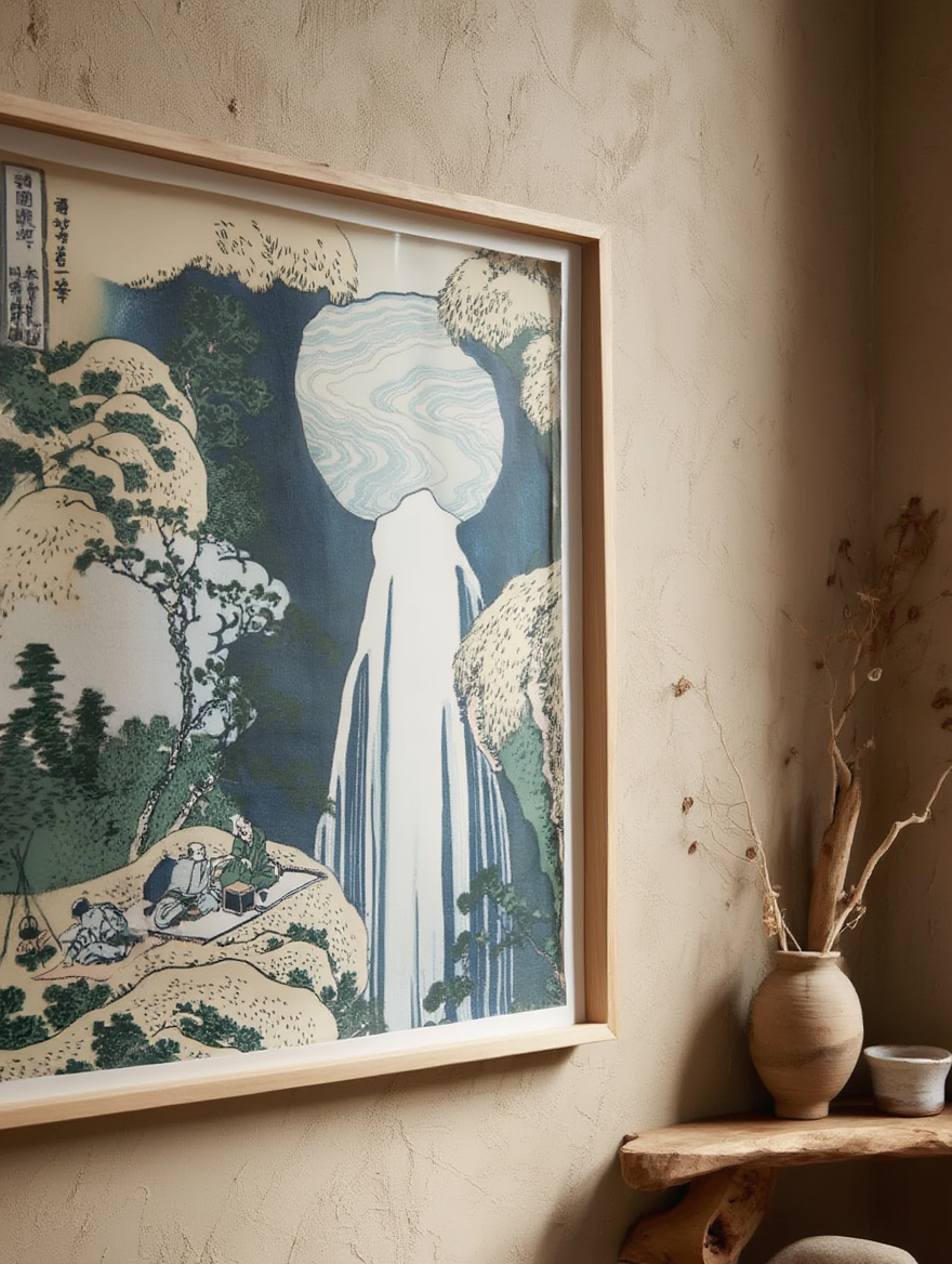 Veld in de Owari Provincie – Katsushika Hokusai – Vintage Japanese Ukiyo-e Art Print