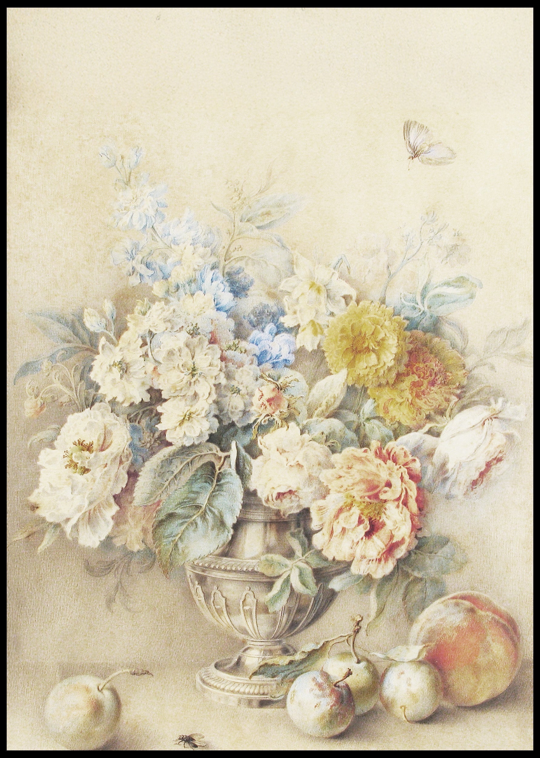 Flowers in a Silver Caster