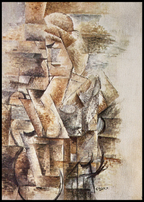 Portrait of a Woman by Georges Braque – Vintage Cubist Figurative Wall Art Print - Hakyarts