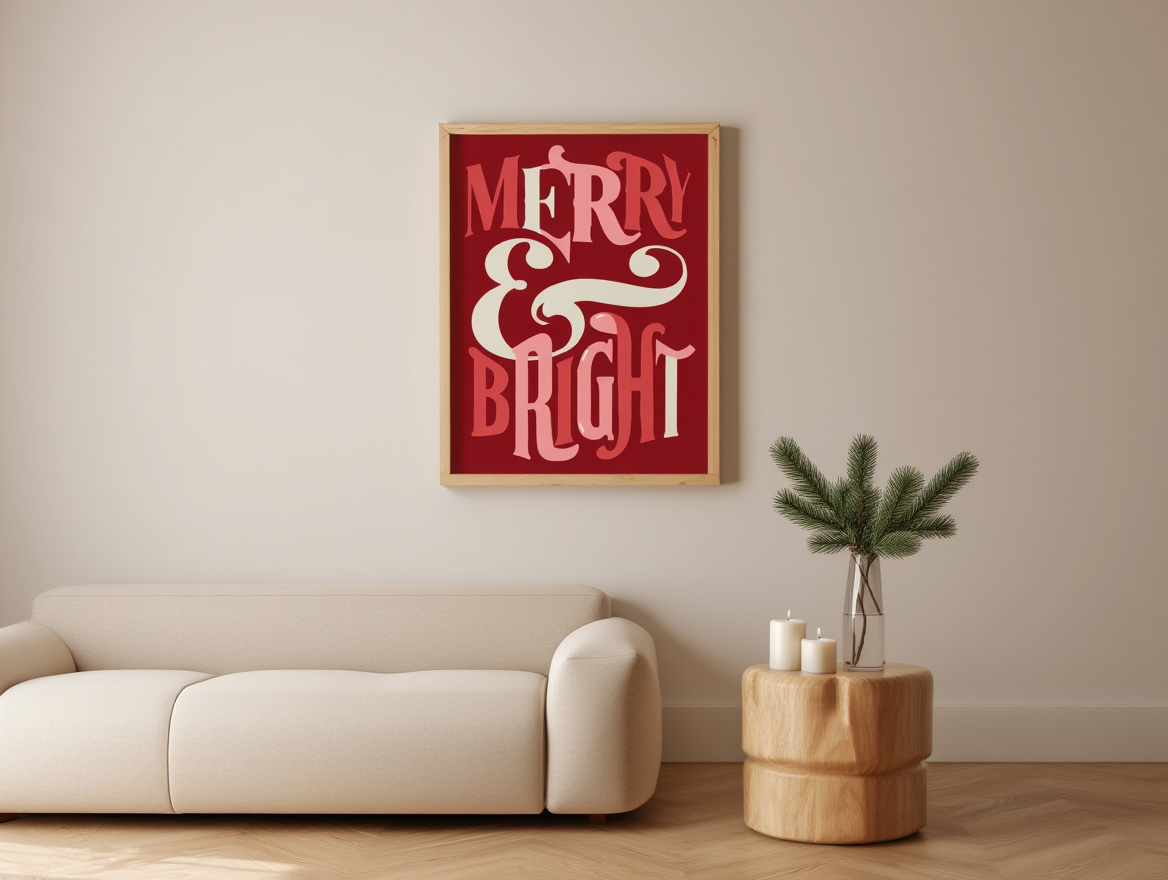 Merry & Bright – Christmas Poster