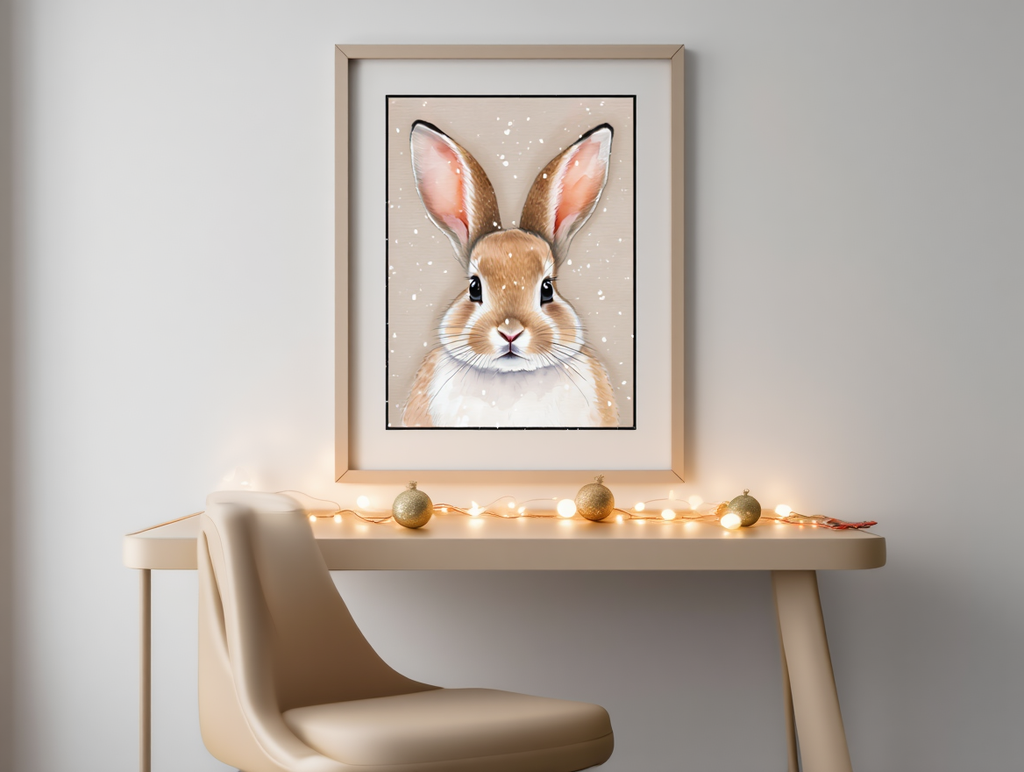 Winter Bunny Snow – Art Print