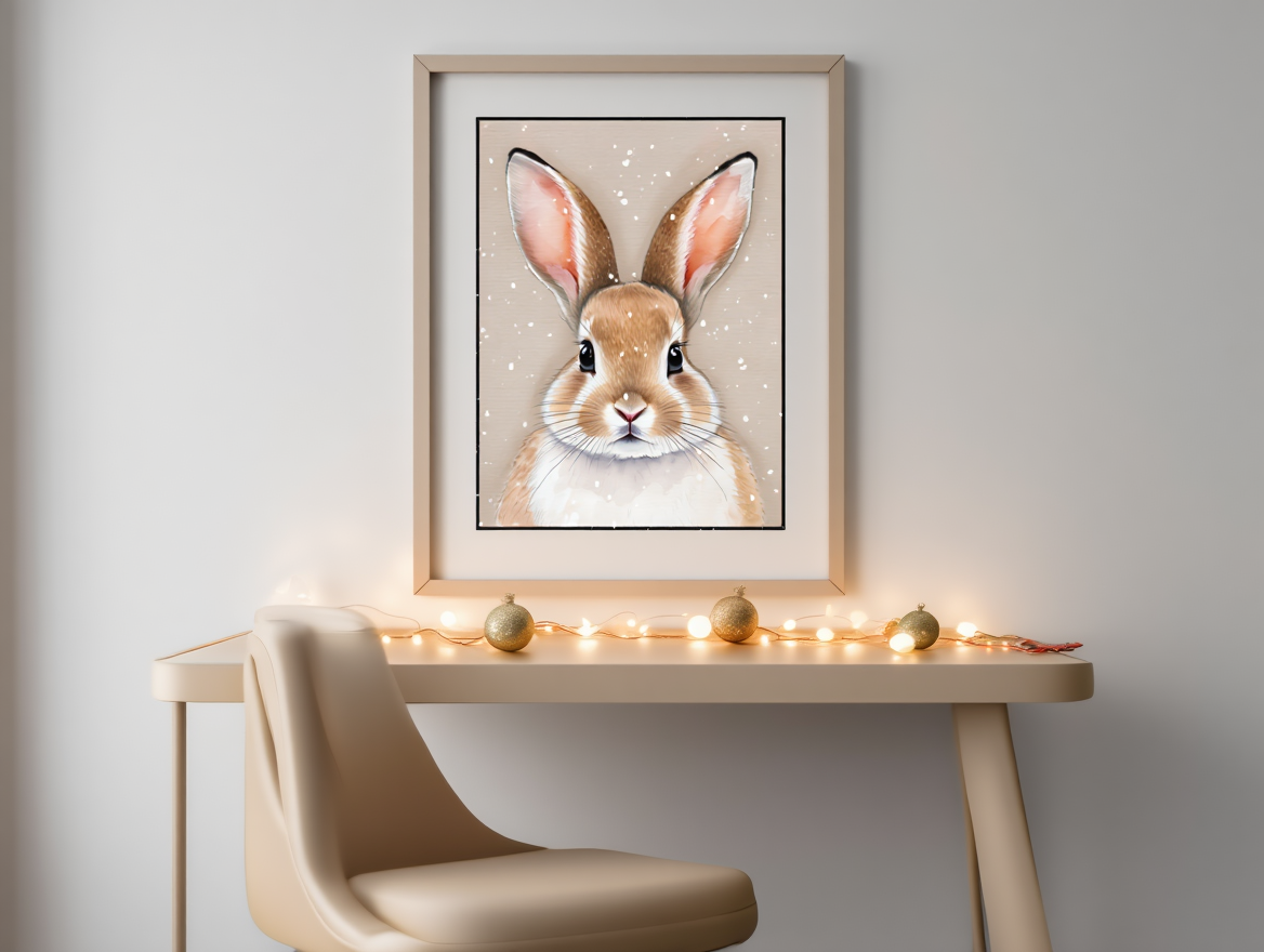 Winter Bunny Snow – Art Print