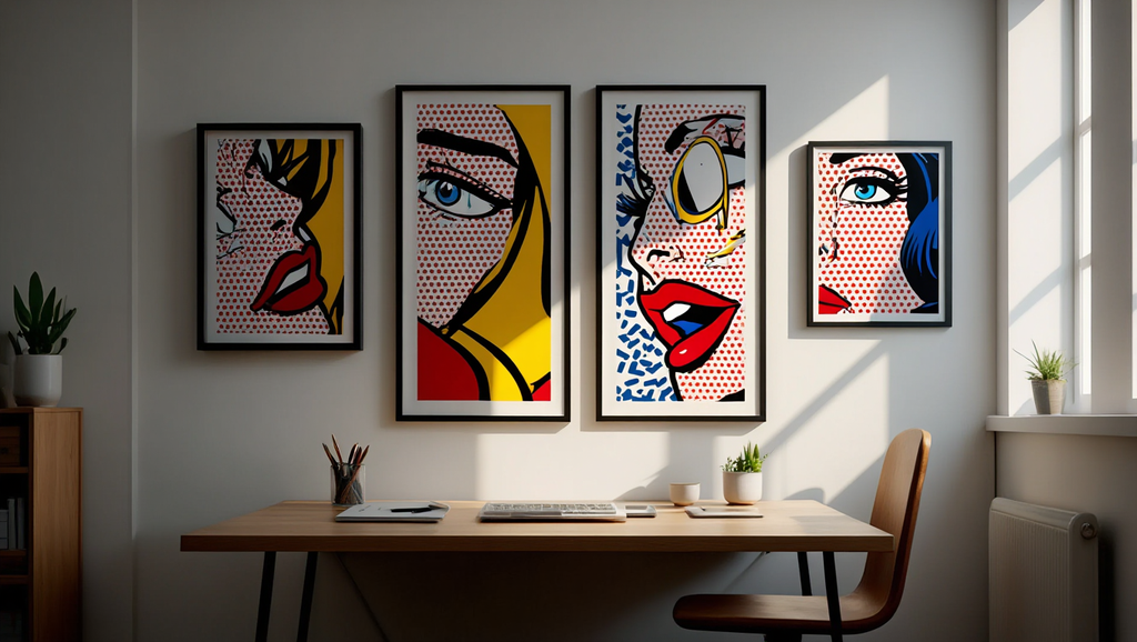 Pop Art Lichtenstein – Office Set of 4 Prints