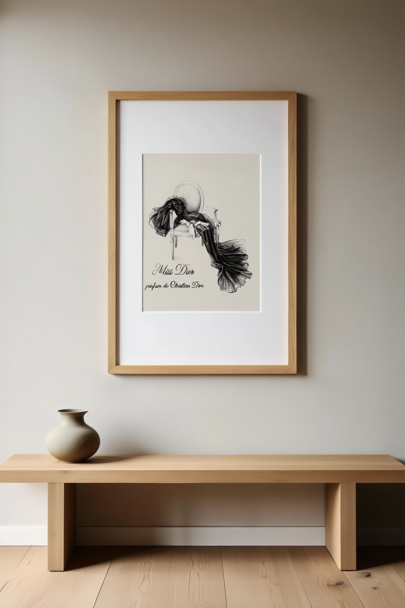 Vintage 'Miss Dior ' Illustration Poster II