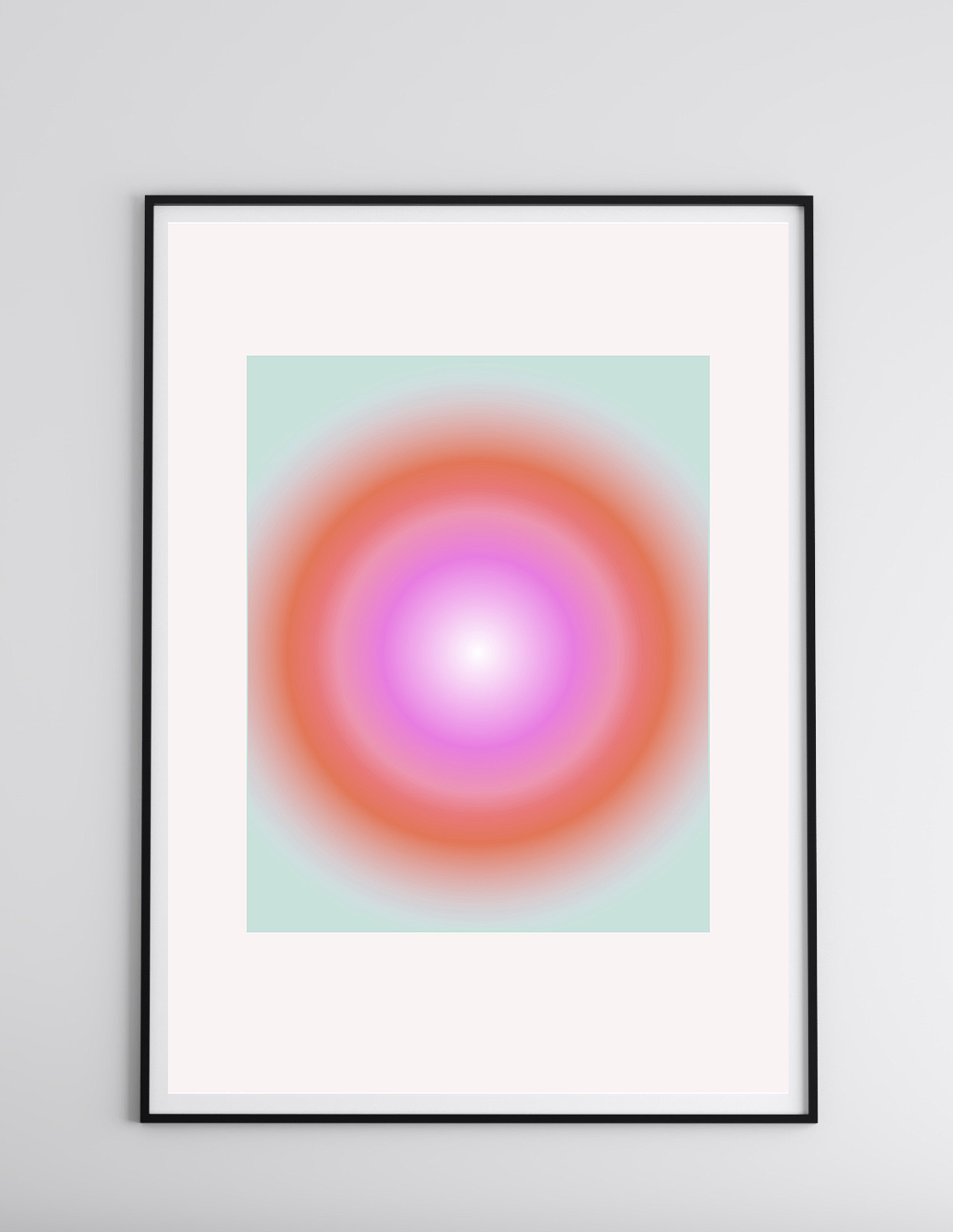 Pink Radiant Aura Energy Art Print