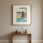Variations in Flesh Colour and Green – The Balcony – James McNeill Whistler Poster | Tonalist Figurative & Interior Scene Art Print
