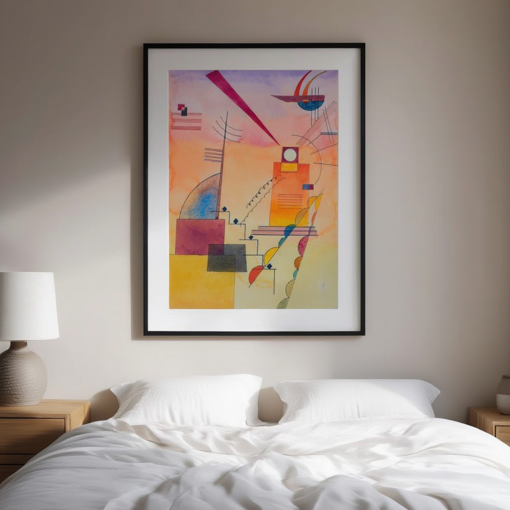 Ins violett (Into Violet) (1925) by Wassily Kandinsky – Abstract Modern Art Print - Hakyarts